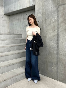 「トレンドコーデ」｜「アイテム（その他アウター）」を使った、chisaさん（レディース・157cm）の春コーディネート