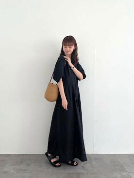 「URBAN RESEARCH（アーバンリサーチ）のアイテム（ワンピース）」を使った、chisaさん（レディース・157cm）の夏コーディネート