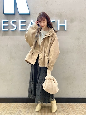 「WILD THINGS（ワイルドシングス）のアイテム（その他アウター）」を使った、chisaさん（レディース・157cm）の秋コーディネート