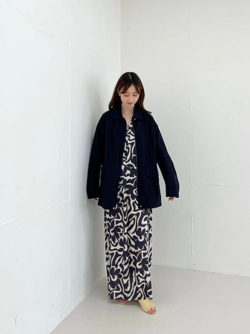 みんみんアーバンリサーチ ボタニカルプリントテントワンピース ブラック URBAN RESEARCH ROSSO（アーバンリサーチロッソ）の「ボタニカル