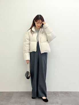 「寒い」｜「アイテム（サロペット/オーバーオール）」を使った、chisaさん（レディース・157cm）の冬コーディネート