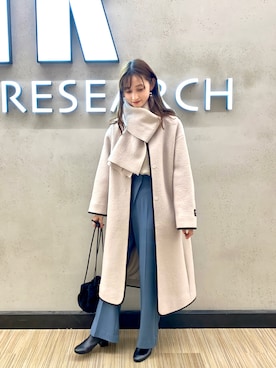 「RODE SKO」｜「アイテム（スラックス）」を使った、chisaさん（レディース・157cm）の秋コーディネート
