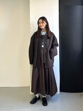 「アイテム（ダウンジャケット/コート）」を使った、chisaさん（レディース・157cm）の秋コーディネート