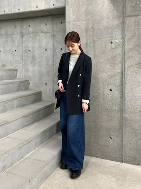 「トレンドコーデ」｜「アイテム（その他アウター）」を使った、chisaさん（レディース・157cm）の冬コーディネート