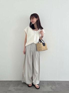 「20代後半」｜chisaさん（レディース・157cm）の夏コーディネート