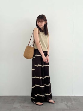 「アイテム（タンクトップ）」を使った、chisaさん（レディース・157cm）の夏コーディネート