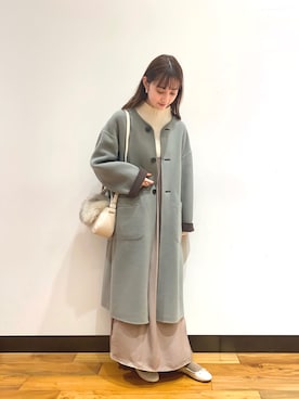 「RODE SKO」｜「アイテム（ノーカラージャケット）」を使った、chisaさん（レディース・157cm）の秋コーディネート