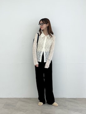 「アイテム（バレエシューズ）」を使った、chisaさん（レディース・157cm）の秋コーディネート