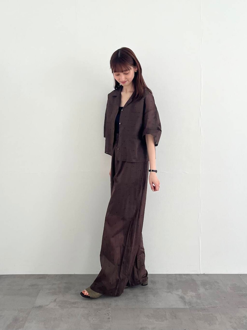URBAN RESEARCH / アーバンリサーチ new basic　オーガンジードットオープンカラーシャツ URBAN RESEARCH ブラウス シャツ new basic オーガンジードット