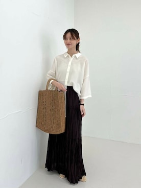 「アーバンリサーチ」｜「アイテム（バレエシューズ）」を使った、chisaさん（レディース・157cm）の夏コーディネート