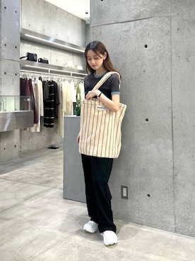 「旅行コーデ」｜「アイテム（オールインワン・サロペット）」を使った、chisaさん（レディース・157cm）の夏コーディネート