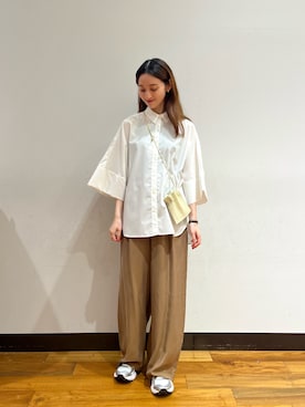 「アイテム（ポーチ）」を使った、chisaさん（レディース・157cm）の夏コーディネート