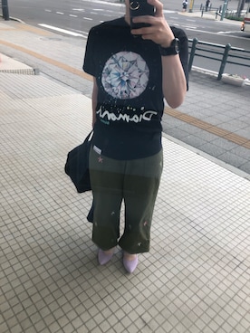 「アイテム（パンプス、パープル系）」を使った、ほたてさん（レディース・159cm）の夏コーディネート