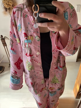 「アイテム（ルームウェア/パジャマ）」を使った、ほたてさん（レディース・160cm）の冬コーディネート