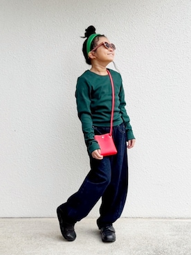 「アイテム（バッグ）」を使った、asairo 𓇼 さん（キッズ・120cm）の秋コーディネート