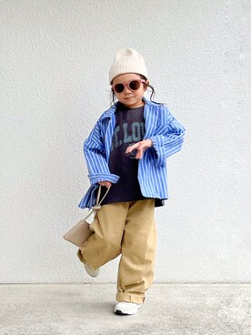 「DIAL DRIVE（ダイヤルドライブ）のアイテム」を使った、asairo 𓇼 さん（キッズ・110cm）の秋コーディネート