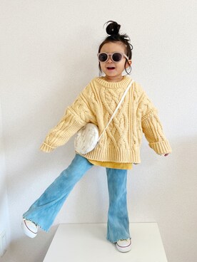 asairo 𓇼 さん（キッズ・100cm）の冬コーディネート