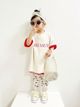 「Filt（フィルト）のアイテム」を使った、asairo 𓇼 さん（キッズ・90cm）の夏コーディネート