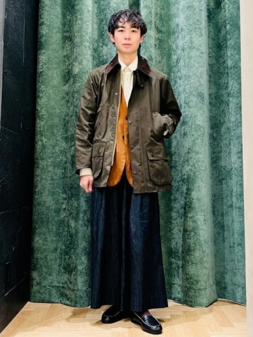 別注】Barbour / BEDALE CLASSIC FIT ポリエステルコットン ピーチ