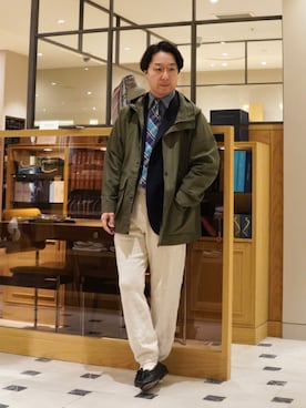 「WOOLRICH（ウールリッチ）のアイテム」を使った、BEAMS Fさん（メンズ・170cm）の春コーディネート