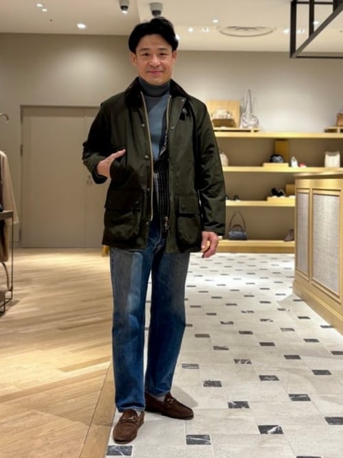 別注】Barbour / BEDALE CLASSIC FIT ポリエステルコットン ピーチ