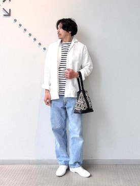 「BEAMS F（ビームスエフ）のアイテム」を使った、BEAMS Fさん（メンズ・174cm）の夏コーディネート