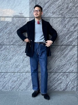 「Gran Sasso（グランサッソ）のアイテム」を使った、BEAMS Fさん（メンズ・176cm）の秋コーディネート