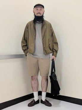 「アイテム（ブルゾン）」を使った、BEAMS Fさん（メンズ・178cm）の夏コーディネート