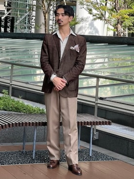 「BEAMS F（ビームスエフ）のアイテム」を使った、BEAMS Fさん（メンズ・175cm）の秋コーディネート