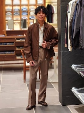 「BARACUTA（バラクータ）のアイテム」を使った、BEAMS Fさん（メンズ・178cm）の秋コーディネート