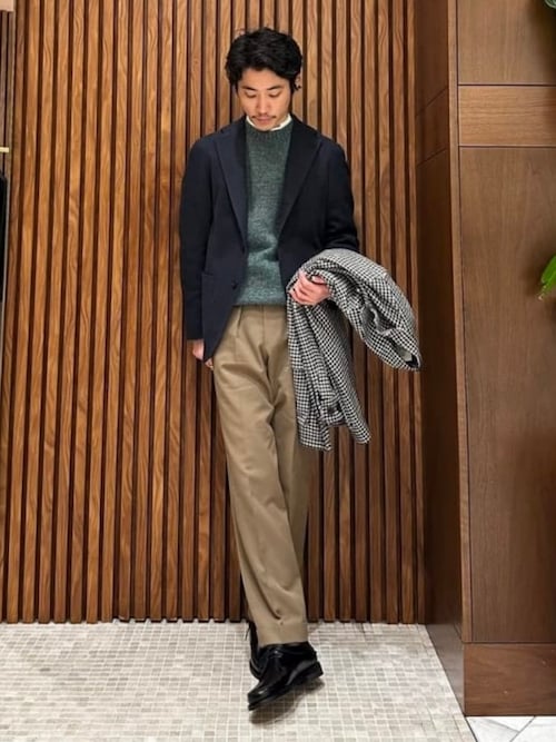 メランジ シェットランド クルーネックニット（ニット/セーター