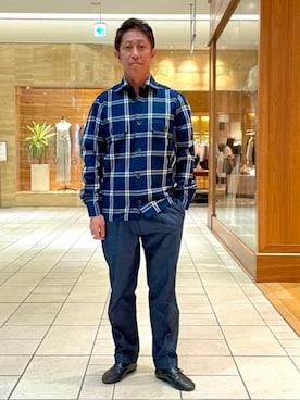 「CROWN（クラウン）のアイテム」を使った、BEAMS Fさん（メンズ・165cm）の春コーディネート