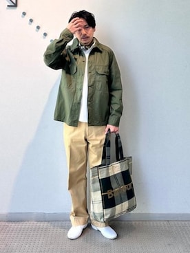 「Barbour（バブアー）のアイテム」を使った、BEAMS Fさん（メンズ・174cm）の春コーディネート