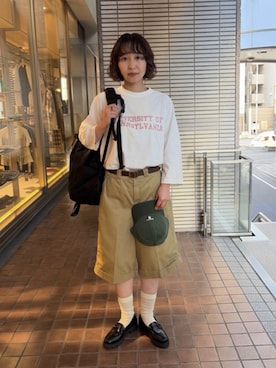 「Barbour（バブアー）のアイテム」を使った、BEAMS Fさん（レディース・153cm）の秋コーディネート