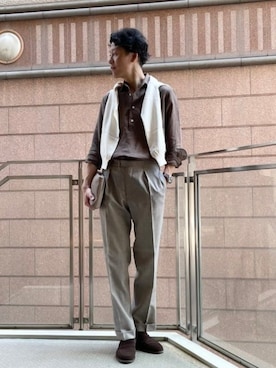 「アイテム（ニット/セーター）」を使った、BEAMS Fさん（メンズ・174cm）の夏コーディネート