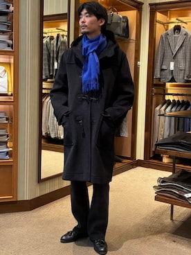 「アイテム（マフラー）」を使った、BEAMS Fさん（メンズ・182cm）の冬コーディネート