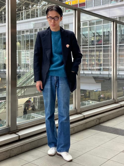 メランジ シェットランド クルーネックニット（ニット/セーター