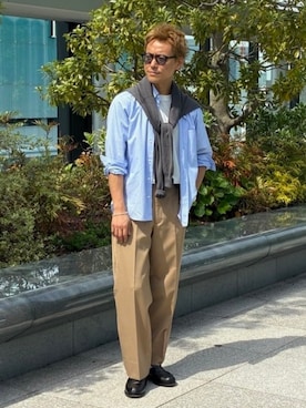 「SLOANE（スローン）のアイテム」を使った、BEAMS Fさん（メンズ・168cm）の夏コーディネート