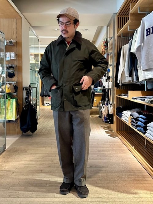 別注】Barbour / BEDALE CLASSIC FIT ポリエステルコットン ピーチ