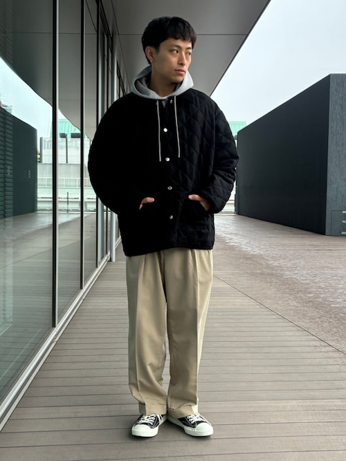 three dots × BEAMS F / 別注 スウェット フードパーカ（パーカー