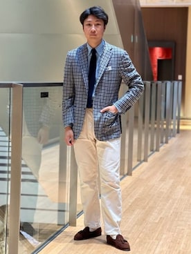 「BEAMS F（ビームスエフ）のアイテム」を使った、BEAMS Fさん（メンズ・183cm）の秋コーディネート