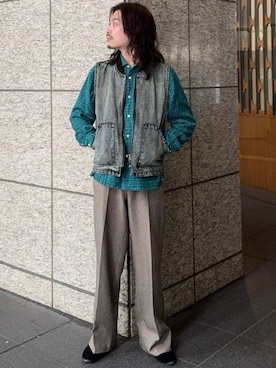 「CROWN（クラウン）のアイテム」を使った、BEAMS Fさん（メンズ・170cm）の春コーディネート