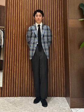 「BEAMS F（ビームスエフ）のアイテム（パンツ）」を使った、BEAMS Fさん（メンズ・170cm）の春コーディネート