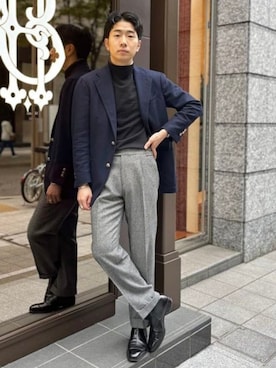 「BEAMS F（ビームスエフ）のアイテム」を使った、BEAMS Fさん（メンズ・168cm）の冬コーディネート