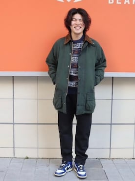 「Barbour（バブアー）のアイテム」を使った、BEAMS Fさん（メンズ・172cm）の秋コーディネート