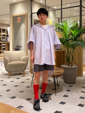 「SLOANE（スローン）のアイテム」を使った、BEAMS Fさん（メンズ・165cm）の夏コーディネート