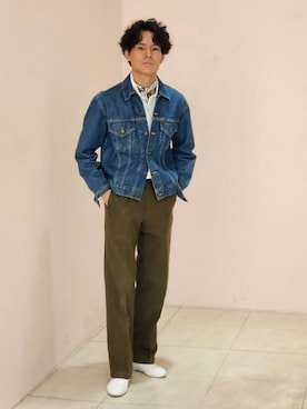 「アイテム（ドレスシューズ、ホワイト系）」を使った、BEAMS Fさん（メンズ・178cm）の夏コーディネート