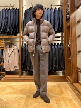 「WOOLRICH（ウールリッチ）のアイテム」を使った、BEAMS Fさん（メンズ・177cm）の冬コーディネート