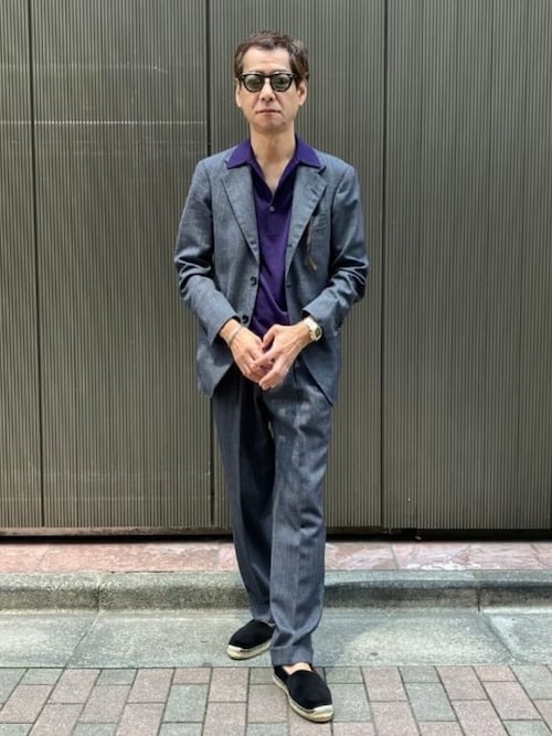 別注】MORGANO / コットン ショートスリーブ ニット ポロシャツ