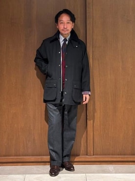 「Barbour（バブアー）のアイテム（ジャケット/アウター）」を使った、BEAMS Fさん（メンズ・165cm）の秋コーディネート